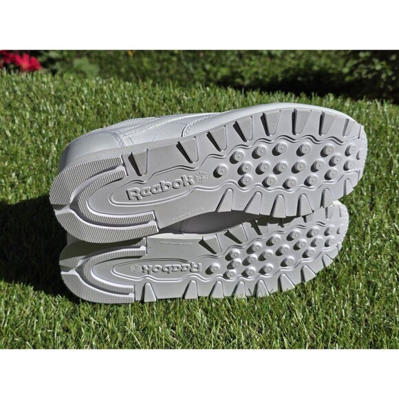 Reebok CL Leather Size 8 Women's Classic Sneakers Running Shoes White On White - Picture 7 of 11